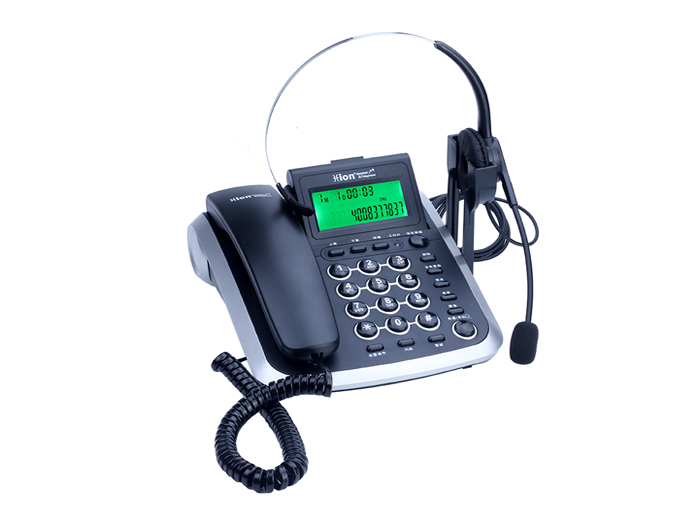 Hion/北恩 V200H客服话务电话 带耳机 麦克风防噪 来电显示电话